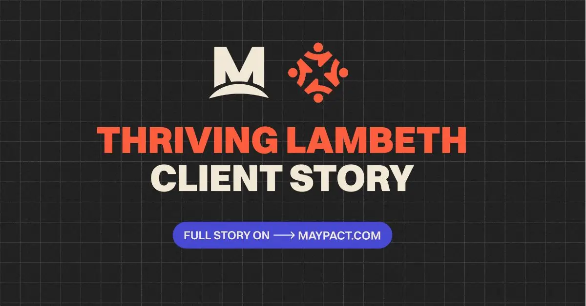 Illustration of Thriving Lambeth Client Story made for the purpose of providing better visuals at MAYPACT