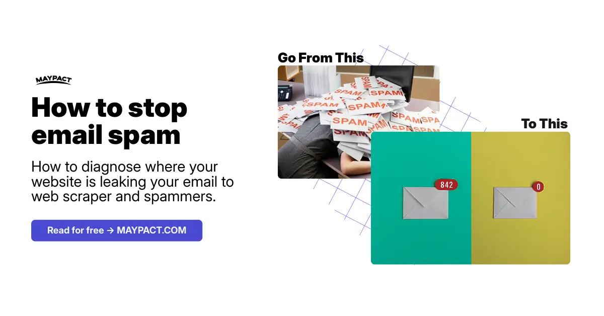 Email spam illustration by Maypact explains visually how to stop email spam